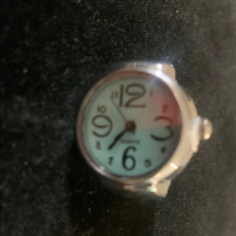 Silver and Blue Wearable Watch